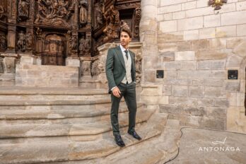 Traje Antonaga Trento verde, colección Prestigio 2026