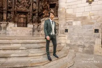 Traje Antonaga Trento verde, colección Prestigio 2026
